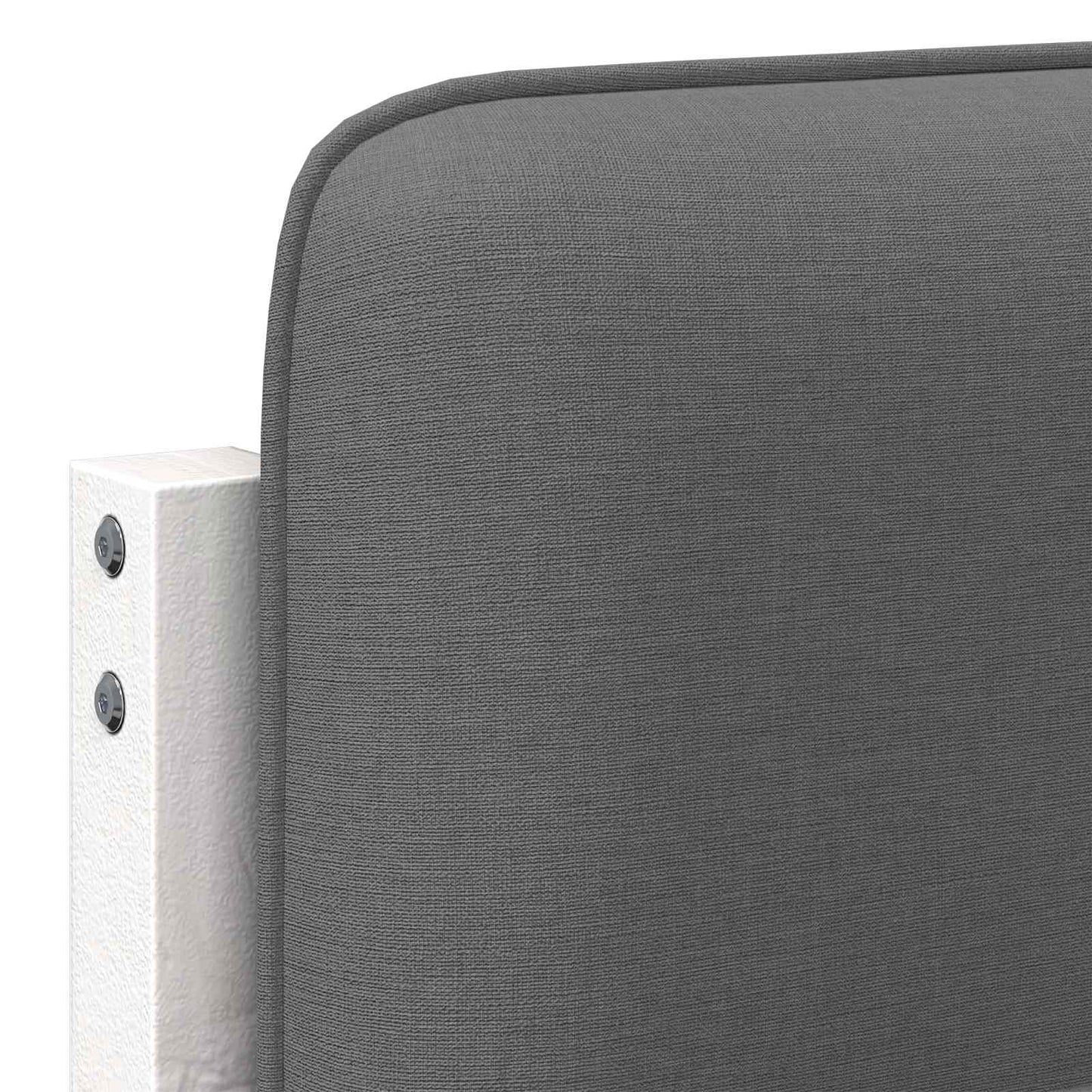 vidaXL Ταπετσαρισμένο κεφαλάρι Λευκό και Ανοιχτό Γκρι 140 cm