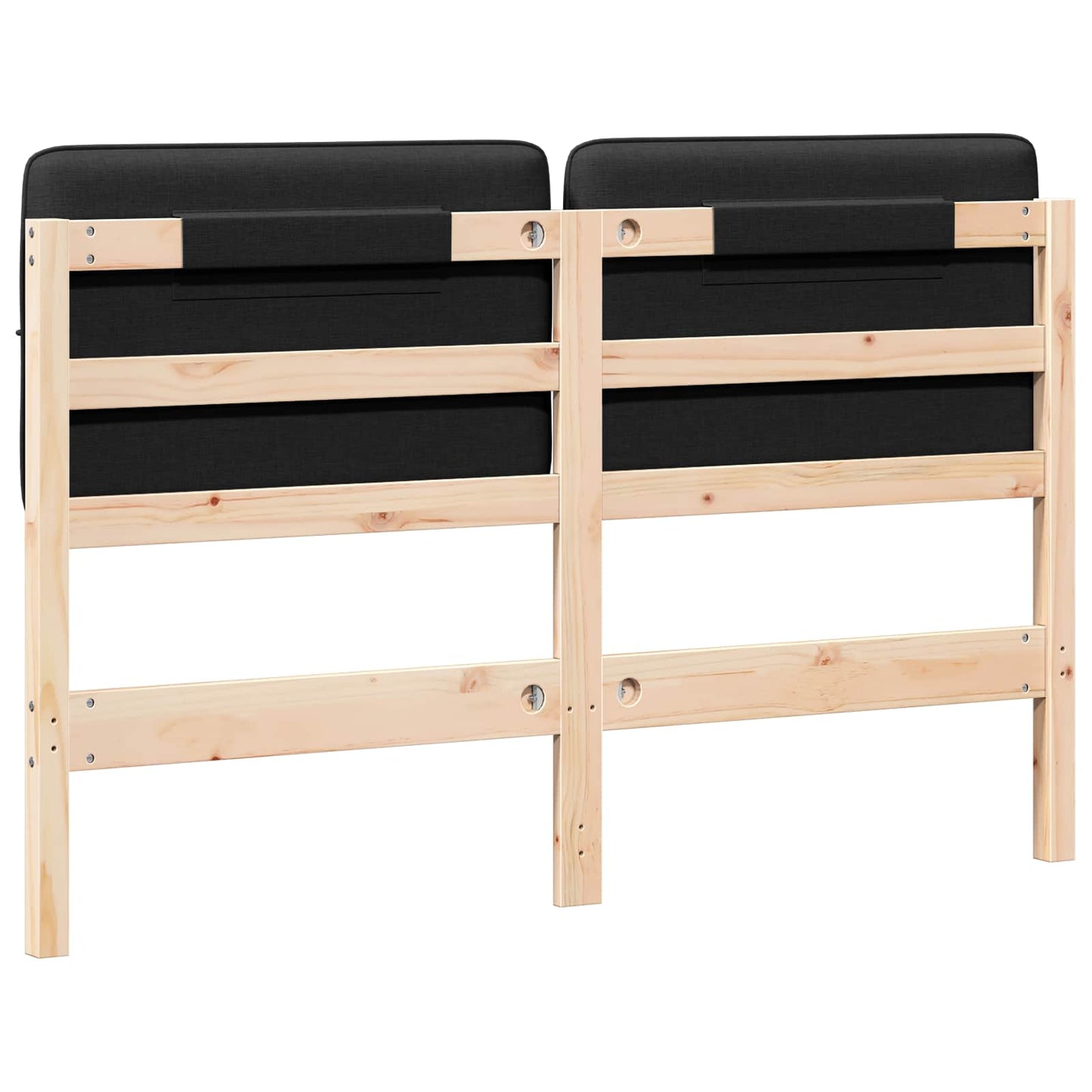 vidaXL Ταπετσαρισμένο κεφαλάρι με κεφαλάρι Καφέ και Μαύρο 135 cm