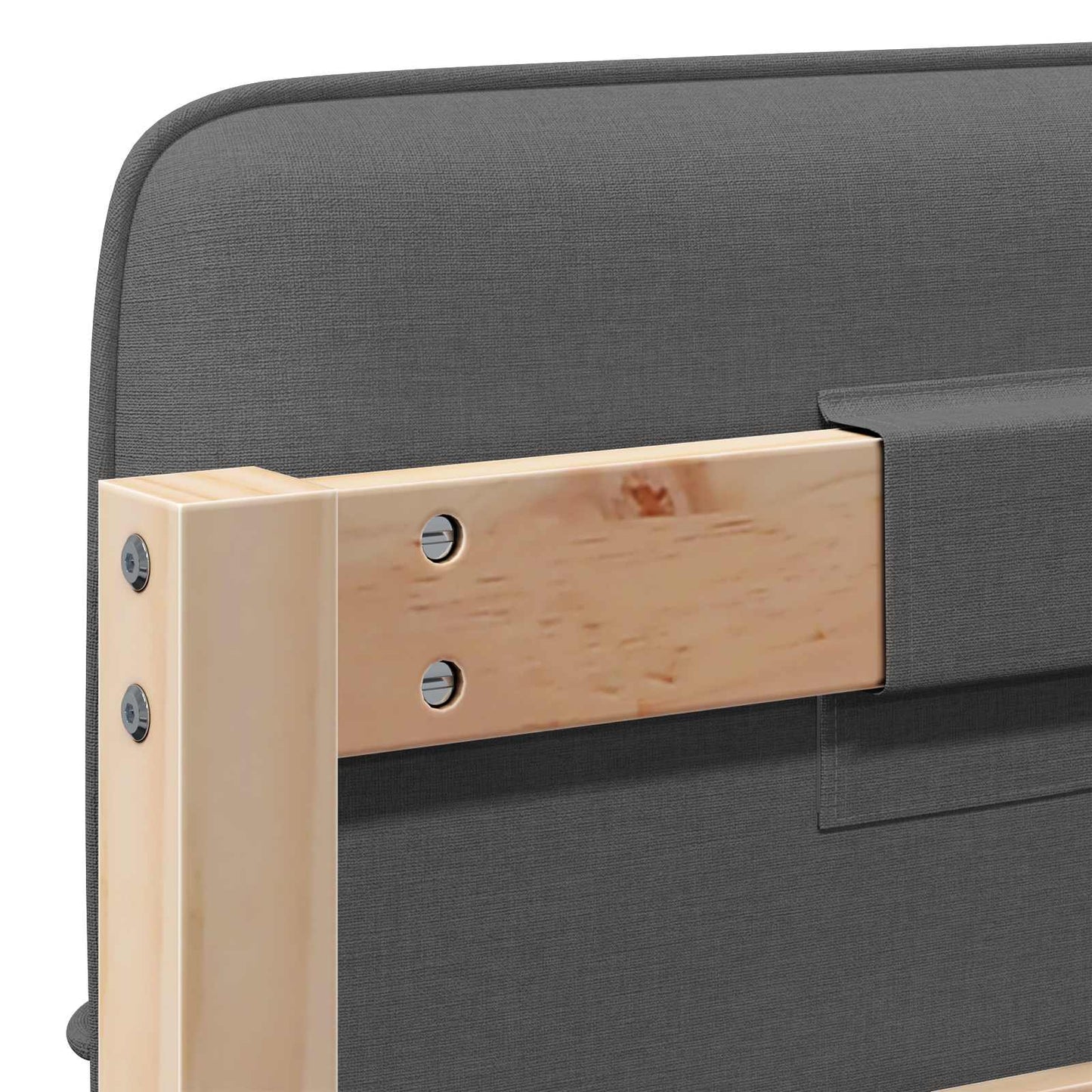 vidaXL Ταπετσαρισμένο κεφαλάρι με κεφαλάρι Καφέ και Ανοιχτό Γκρι 90 cm