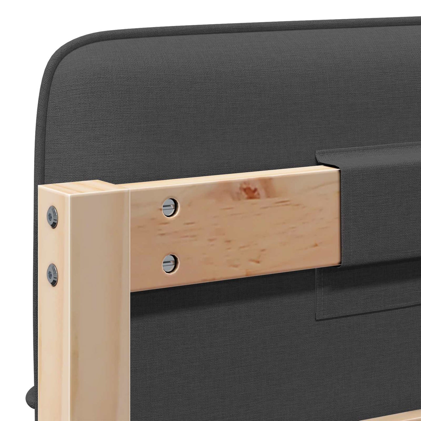 vidaXL Ταπετσαρισμένο κεφαλάρι με κεφαλάρι Καφέ και Σκούρο Γκρι 90 cm