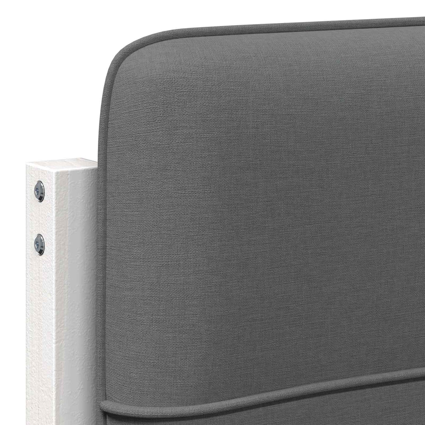 vidaXL Ταπετσαρισμένο κεφαλάρι Λευκό και Ανοιχτό Γκρι 75 cm