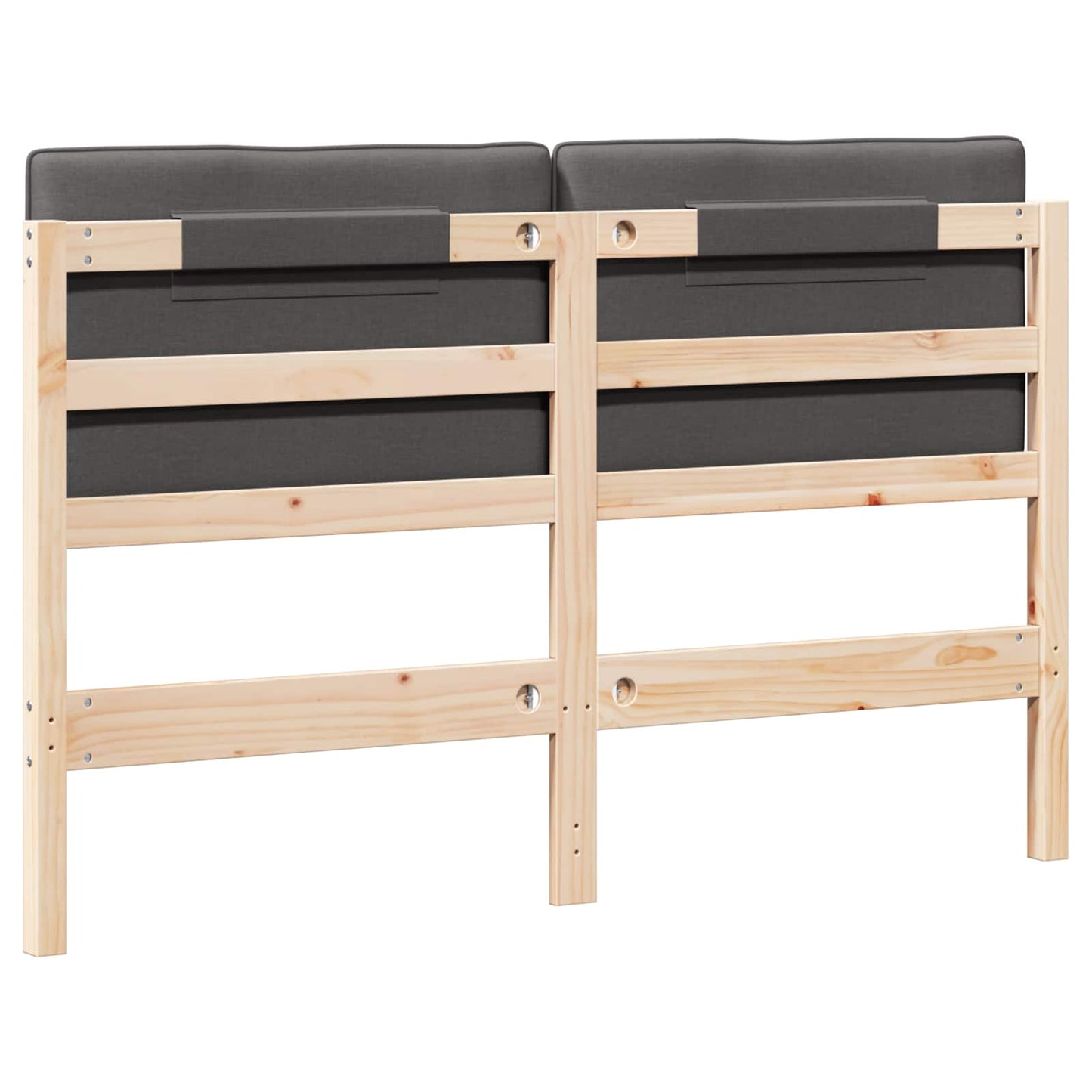 vidaXL Ταπετσαρισμένο κεφαλάρι με κεφαλάρι Καφέ και Σκούρο Γκρι 150 cm