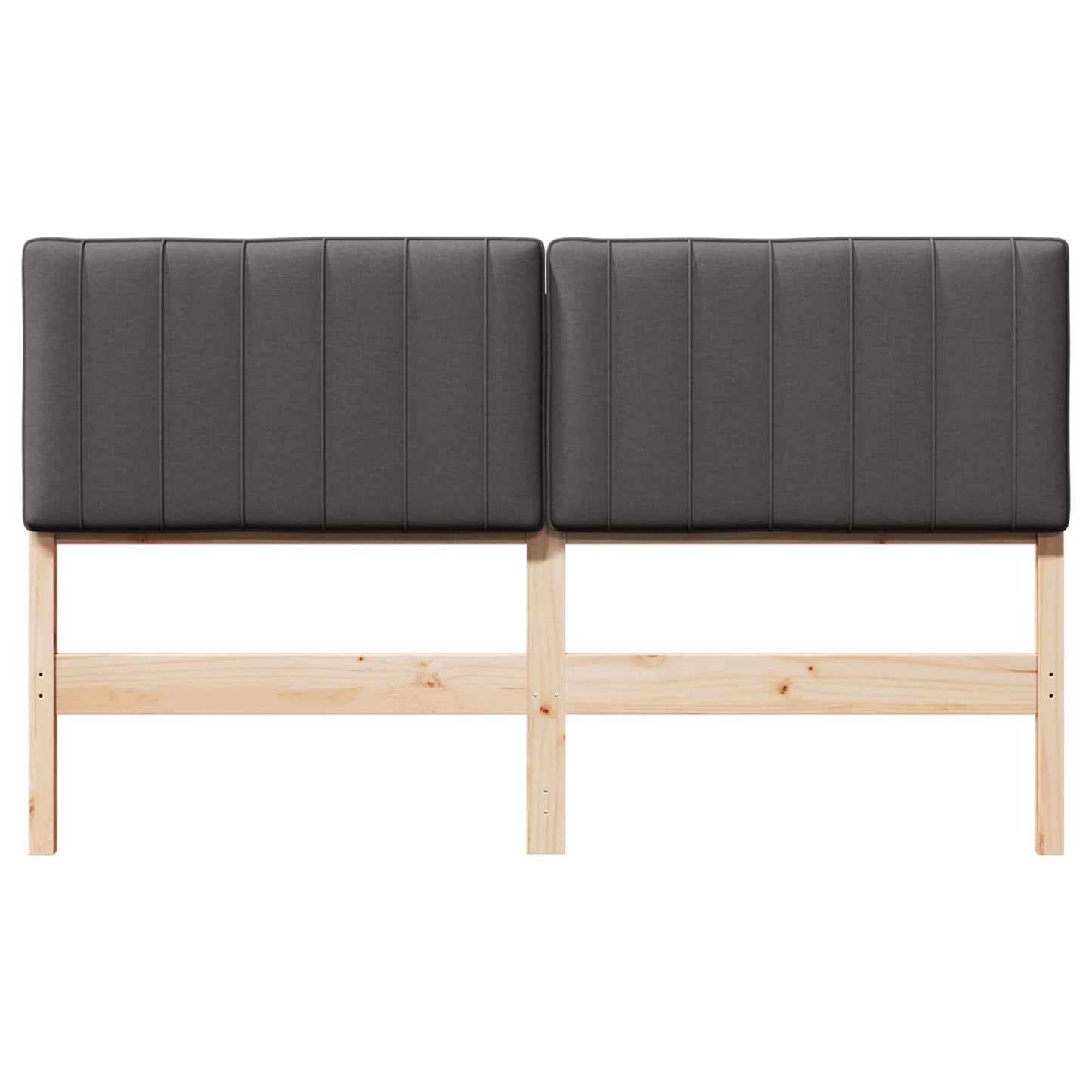 vidaXL Ταπετσαρισμένο κεφαλάρι με κεφαλάρι Καφέ και Σκούρο Γκρι 150 cm