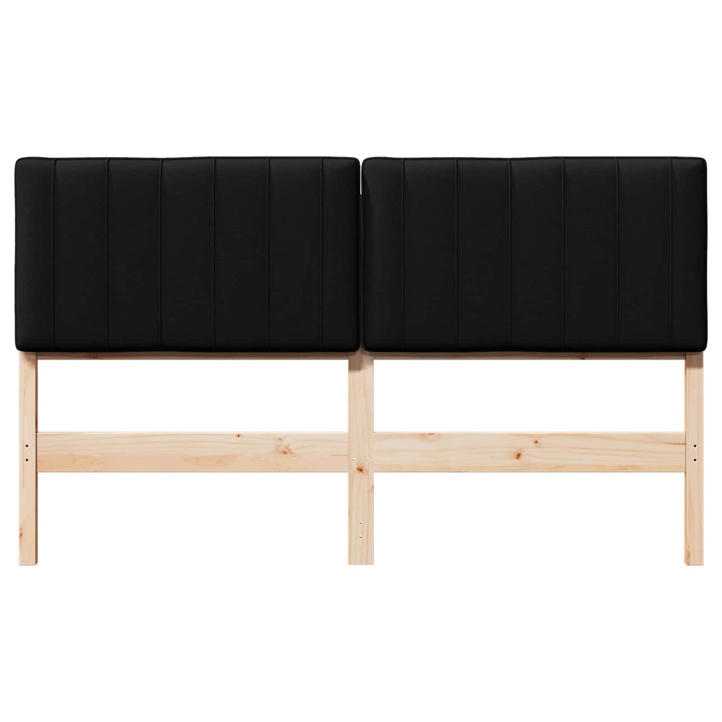 vidaXL Ταπετσαρισμένο κεφαλάρι με κεφαλάρι Καφέ και Μαύρο 150 cm