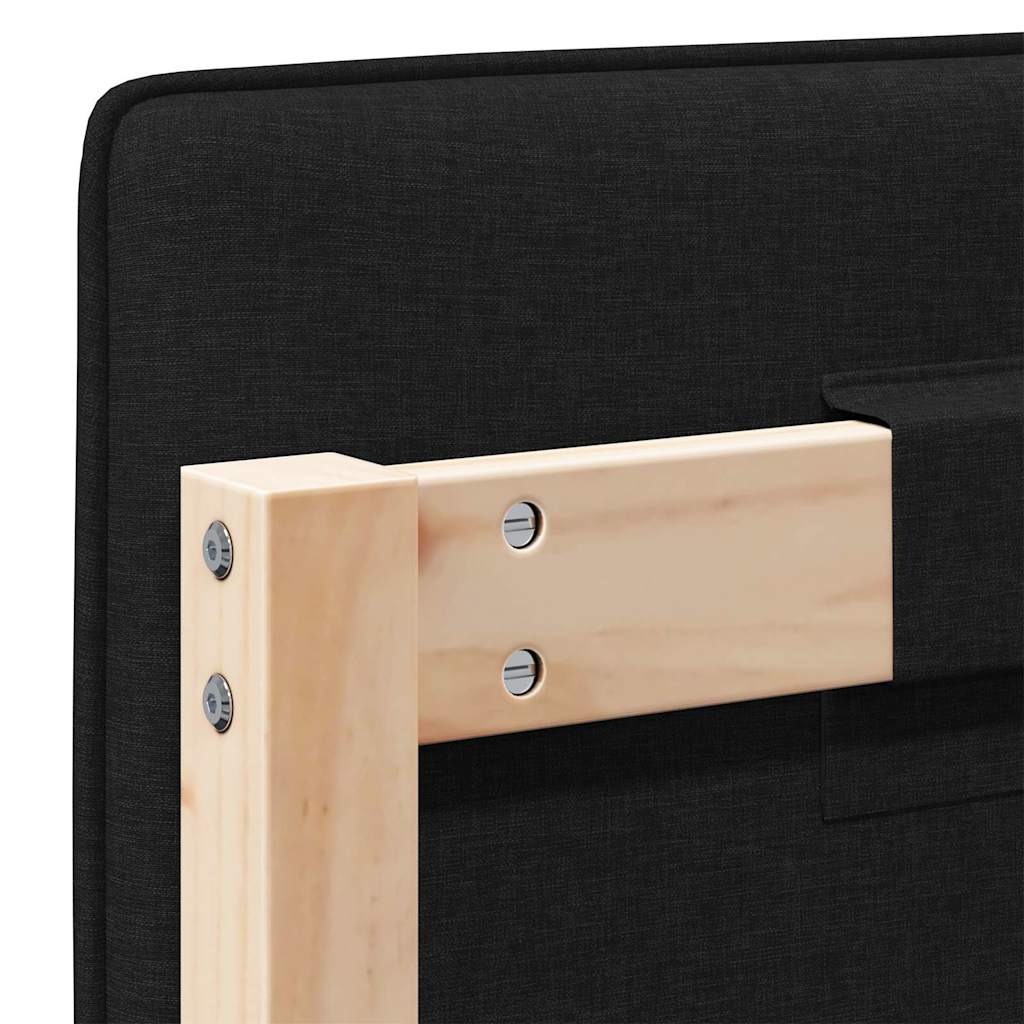 vidaXL Ταπετσαρισμένο κεφαλάρι με κεφαλάρι Καφέ και Μαύρο 135 cm