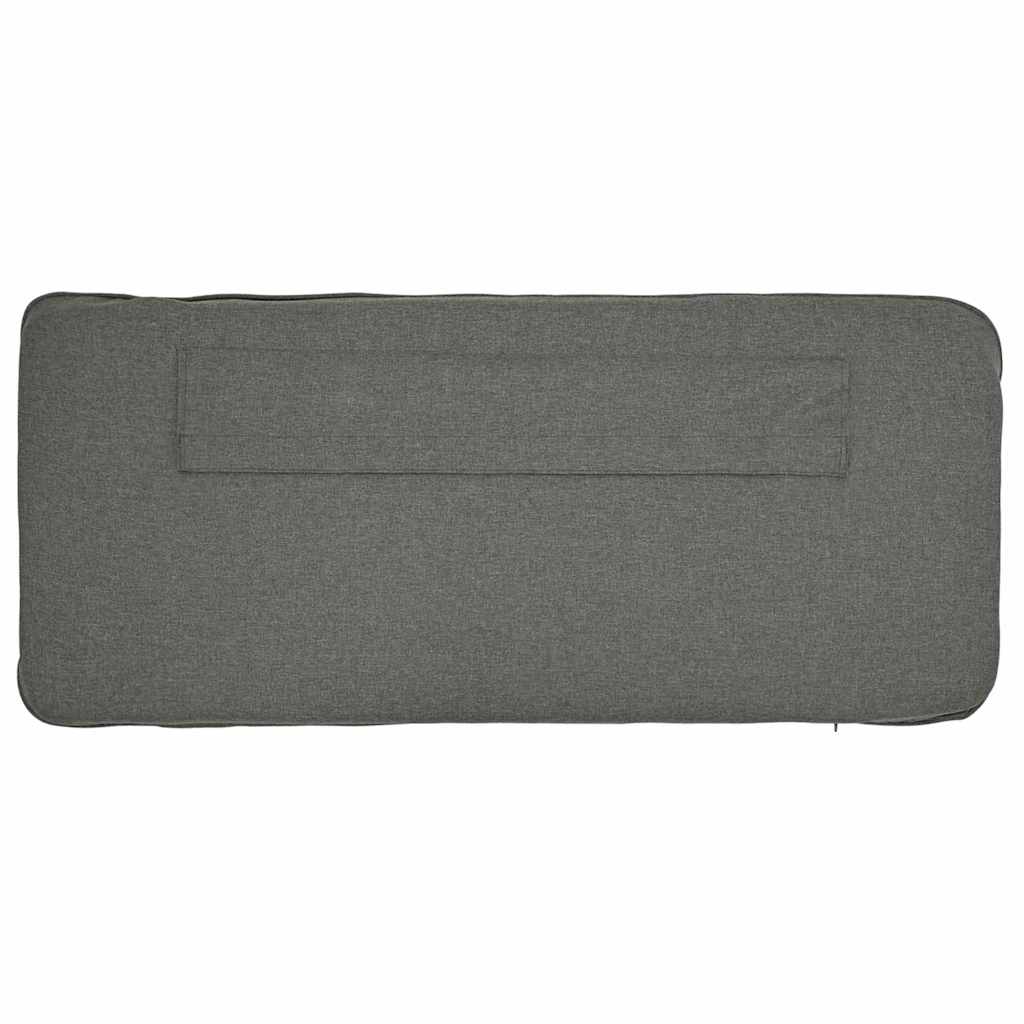 vidaXL Ταπετσαρισμένο κεφαλάρι Λευκό και Ανοιχτό Γκρι 135 cm