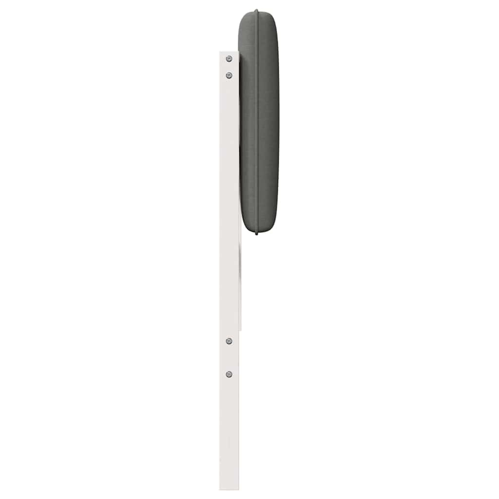 vidaXL Ταπετσαρισμένο κεφαλάρι Λευκό και Ανοιχτό Γκρι 135 cm