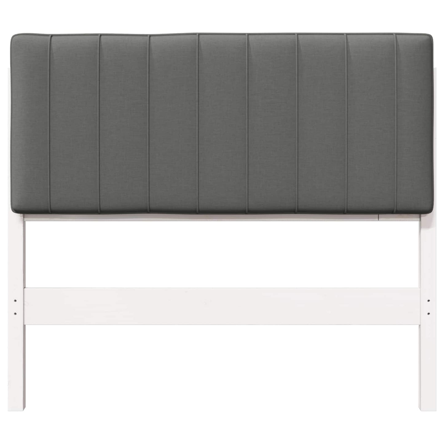 vidaXL Ταπετσαρισμένο κεφαλάρι Λευκό και Ανοιχτό Γκρι 100 cm