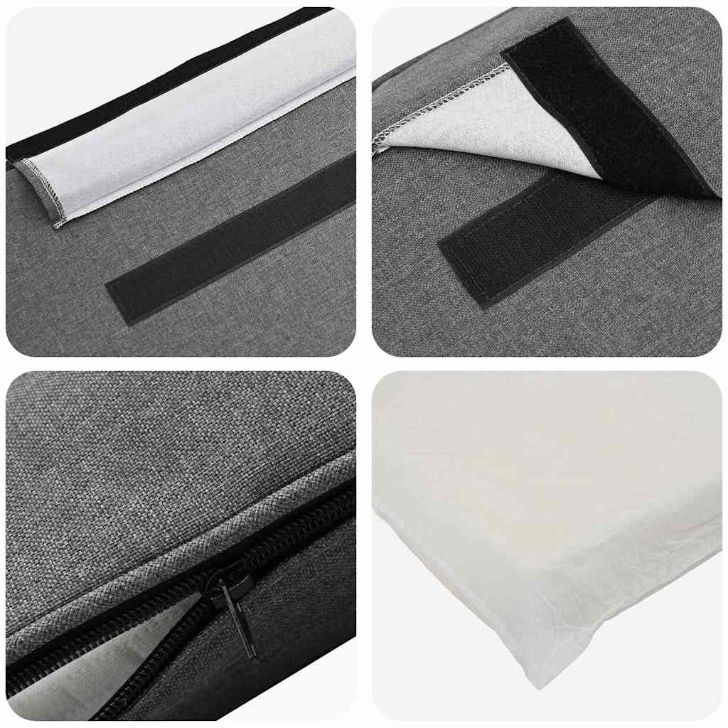 vidaXL Ταπετσαρισμένο κεφαλάρι με κεφαλάρι Καφέ και Ανοιχτό Γκρι 80 cm