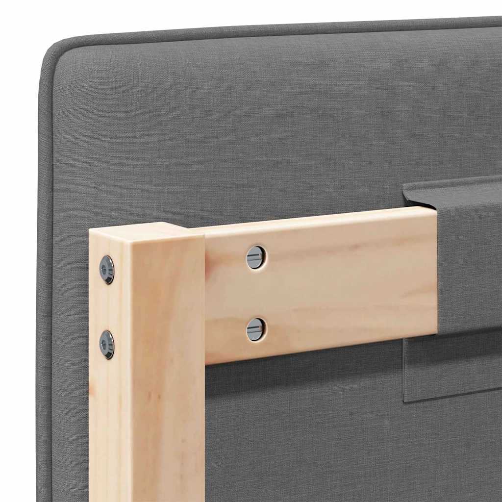 vidaXL Ταπετσαρισμένο κεφαλάρι με κεφαλάρι Καφέ και Ανοιχτό Γκρι 80 cm