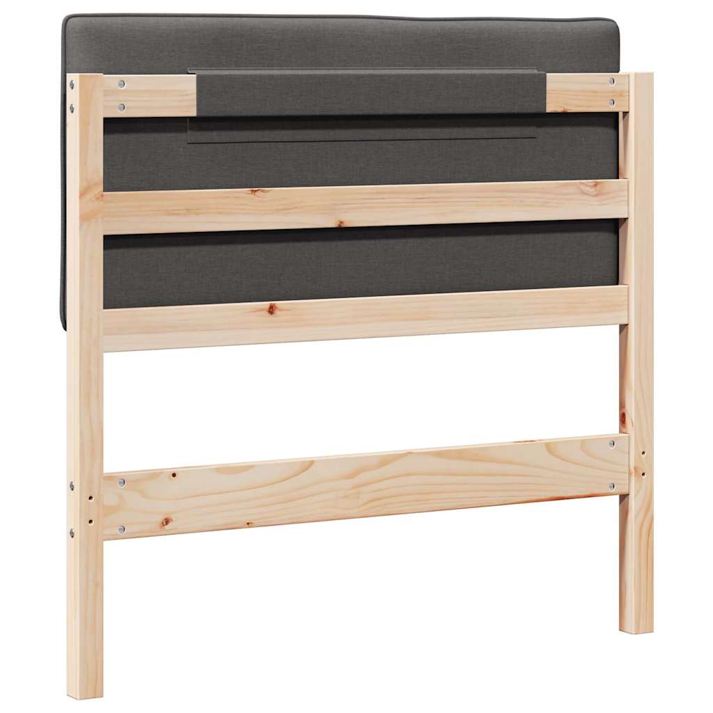 vidaXL Ταπετσαρισμένο κεφαλάρι με κεφαλάρι Καφέ και Σκούρο Γκρι 80 cm