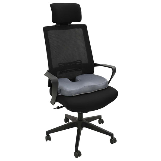 vidaXL Μαξιλάρια Καθίσματος Μονόχρωμο Γκρι 47 x 37 x 8 εκ Αφρός Μνήμης
