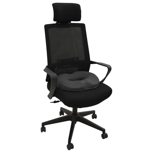 vidaXL Μαξιλάρια Καθίσματος Σκούρο Γκρι 42 x 36,5 x 8 εκ. Αφρός Μνήμης