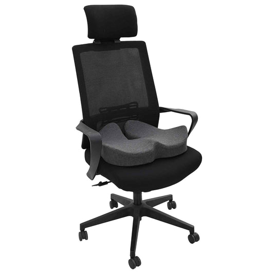 vidaXL Μαξιλάρια Καθίσματος Σκούρο Γκρι 50 x 43 x 10 εκ Αφρός Μνήμης