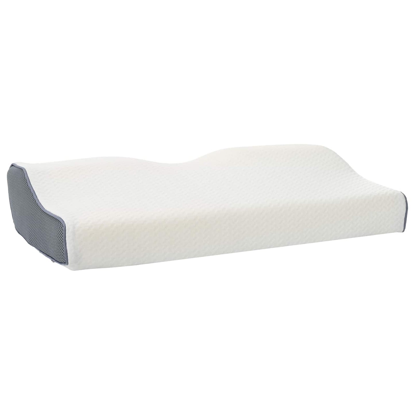 vidaXL Μαξιλάρι λαιμού Λευκό Αφρός Μνήμης 59 x 34,5 x 12 εκ