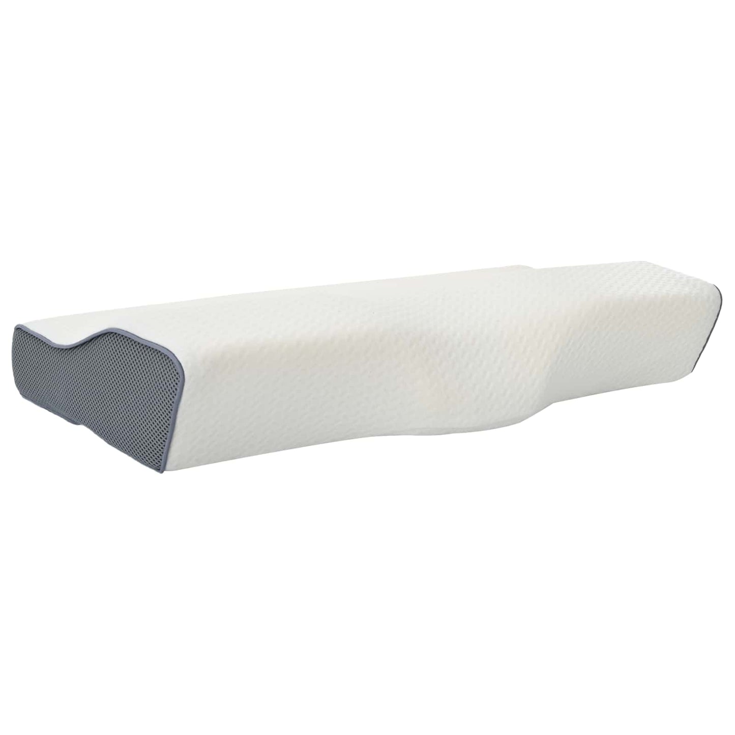 vidaXL Μαξιλάρι λαιμού Λευκό Αφρός Μνήμης 59 x 34,5 x 12 εκ