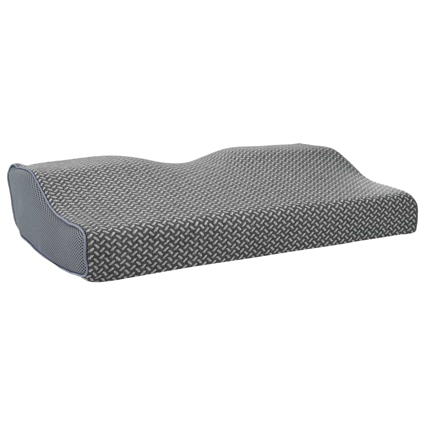 vidaXL Μαξιλάρι λαιμού Γκρι Αφρός Μνήμης 59 x 34 x 12 εκ
