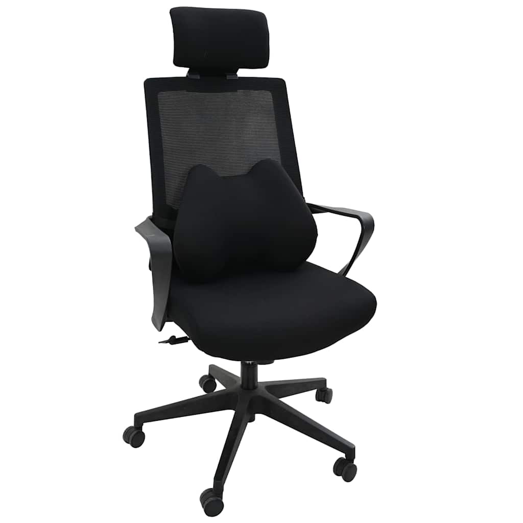 vidaXL Μαξιλάρι πλάτης Μαύρο Αφρός Μνήμης 40 x 32 x 13 εκ