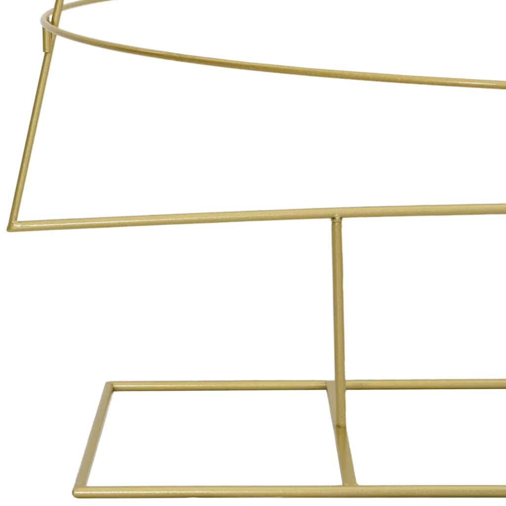 vidaXL Μεταλλικό χριστουγεννιάτικο δέντρο με βάση Χρυσό 210 cm