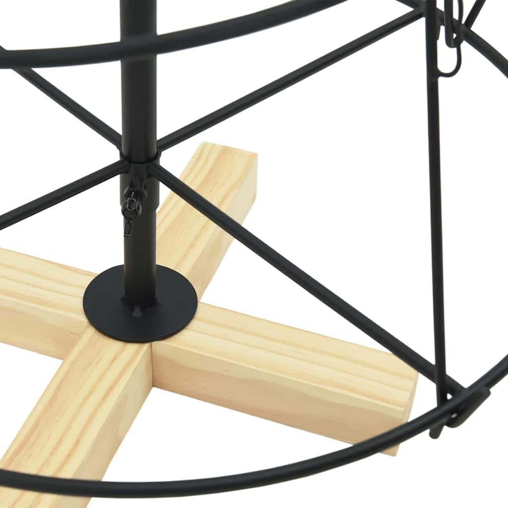 vidaXL Χριστουγεννιάτικο Δέντρο Κώνος με βάση Μαύρο 90 cm Ατσάλι