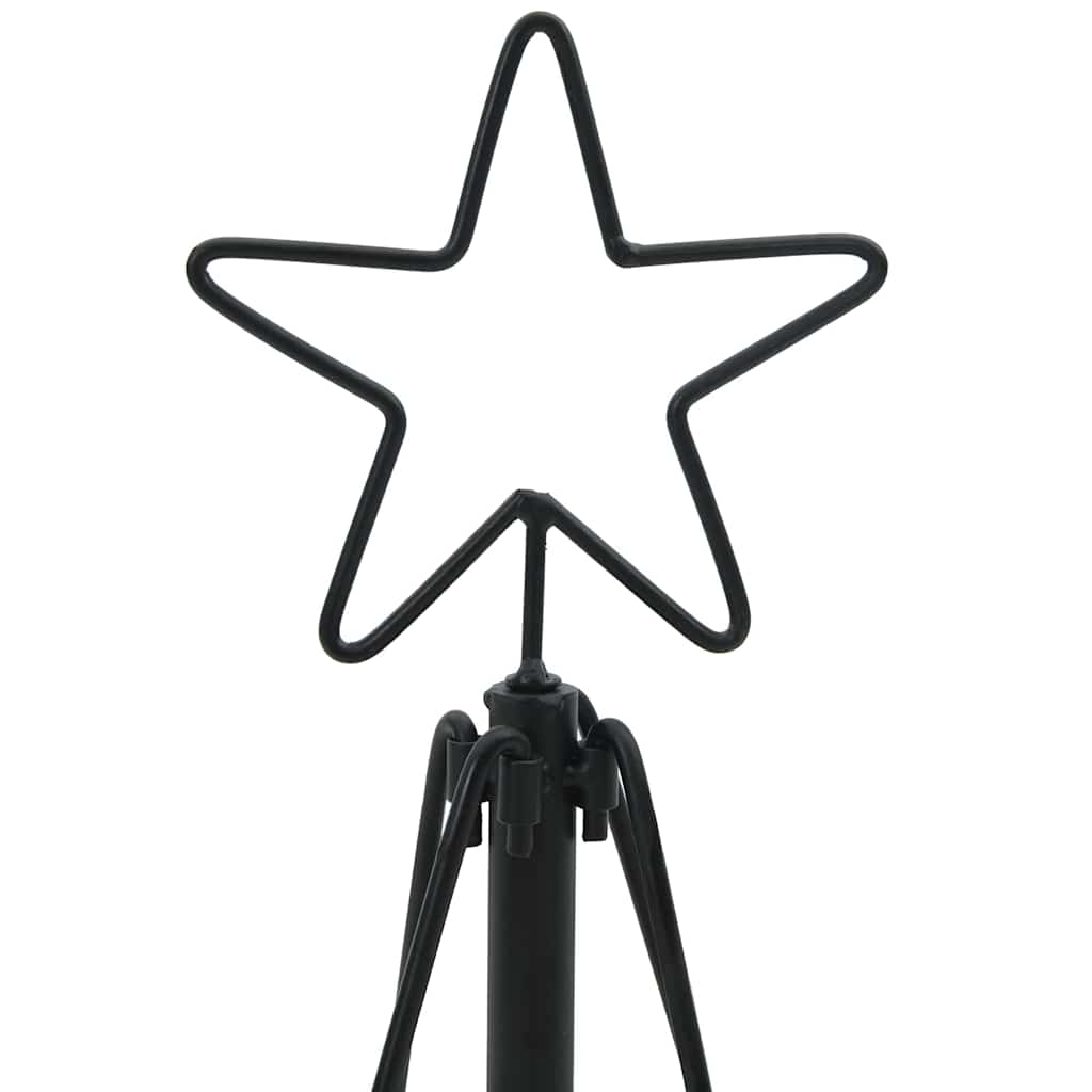 vidaXL Χριστουγεννιάτικο Δέντρο Κώνος με βάση Μαύρο 125 cm Ατσάλι