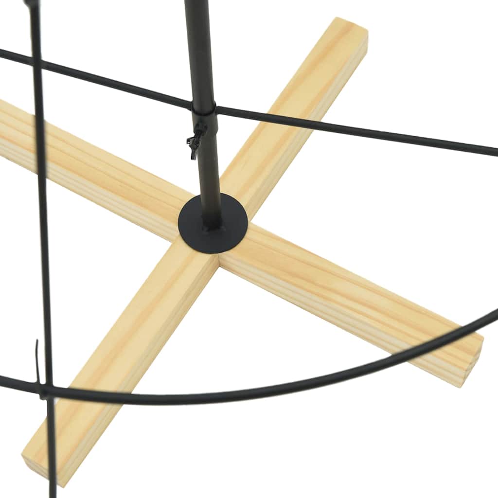 vidaXL Χριστουγεννιάτικο Δέντρο Κώνος με βάση Μαύρο 150 cm Ατσάλι