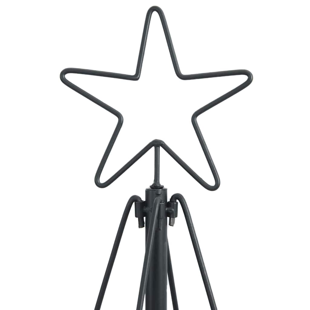 vidaXL Χριστουγεννιάτικο Δέντρο Κώνος με βάση Μαύρο 210 cm Ατσάλι