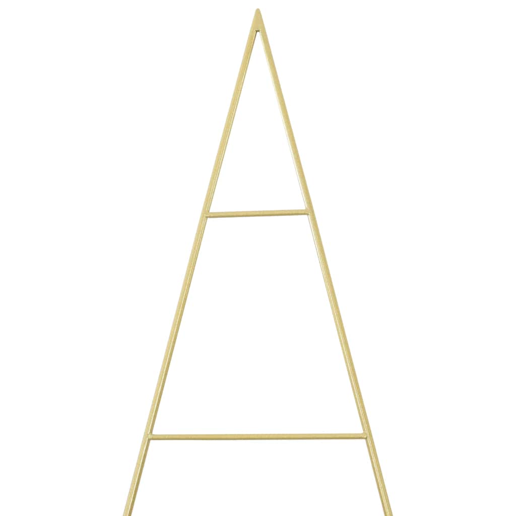 vidaXL Μεταλλικό χριστουγεννιάτικο δέντρο με βάση Χρυσό 210 cm