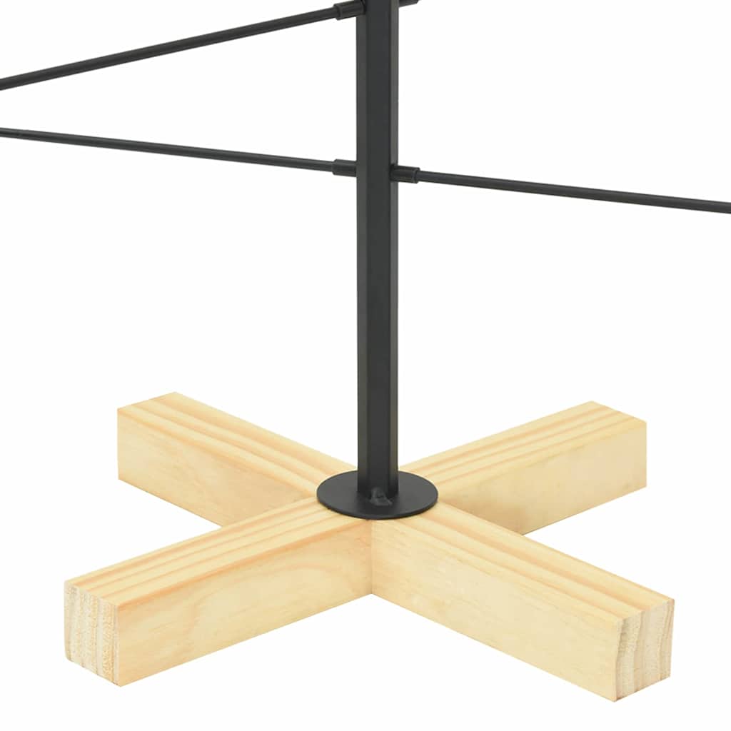 vidaXL Μεταλλικό χριστουγεννιάτικο δέντρο με βάση Μαύρο 90 cm