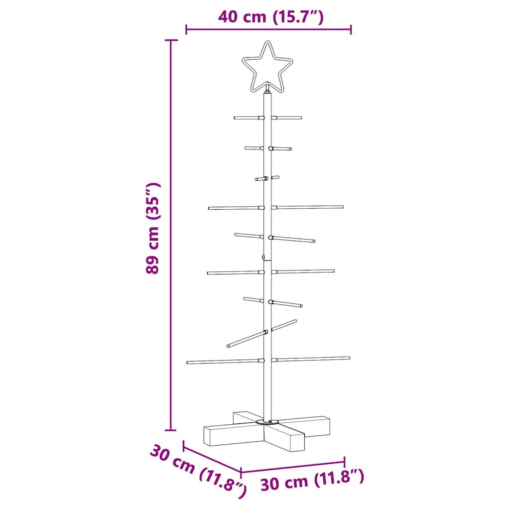 vidaXL Μεταλλικό χριστουγεννιάτικο δέντρο με βάση Μαύρο 90 cm