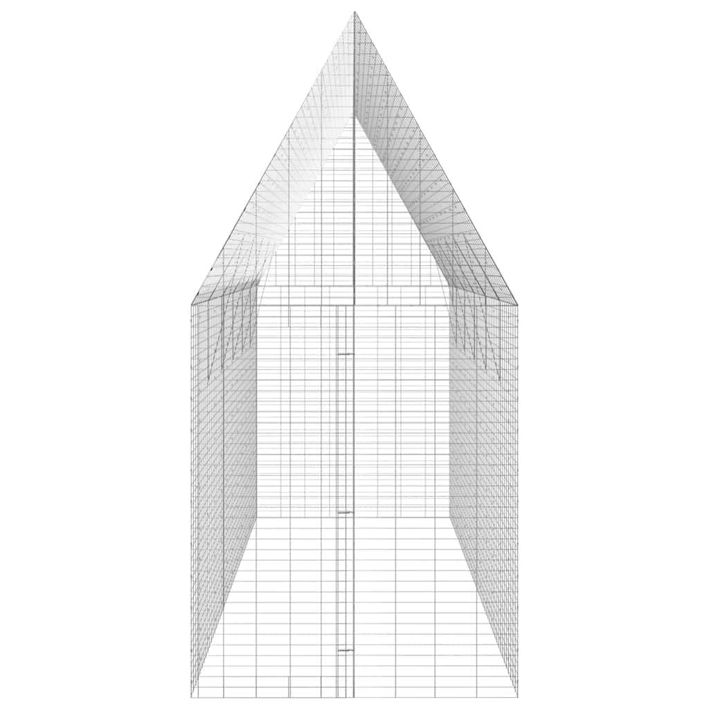 vidaXL Κλουβί για κότες 2 pcs Ασημί 600 x 100 x 210 εκ.