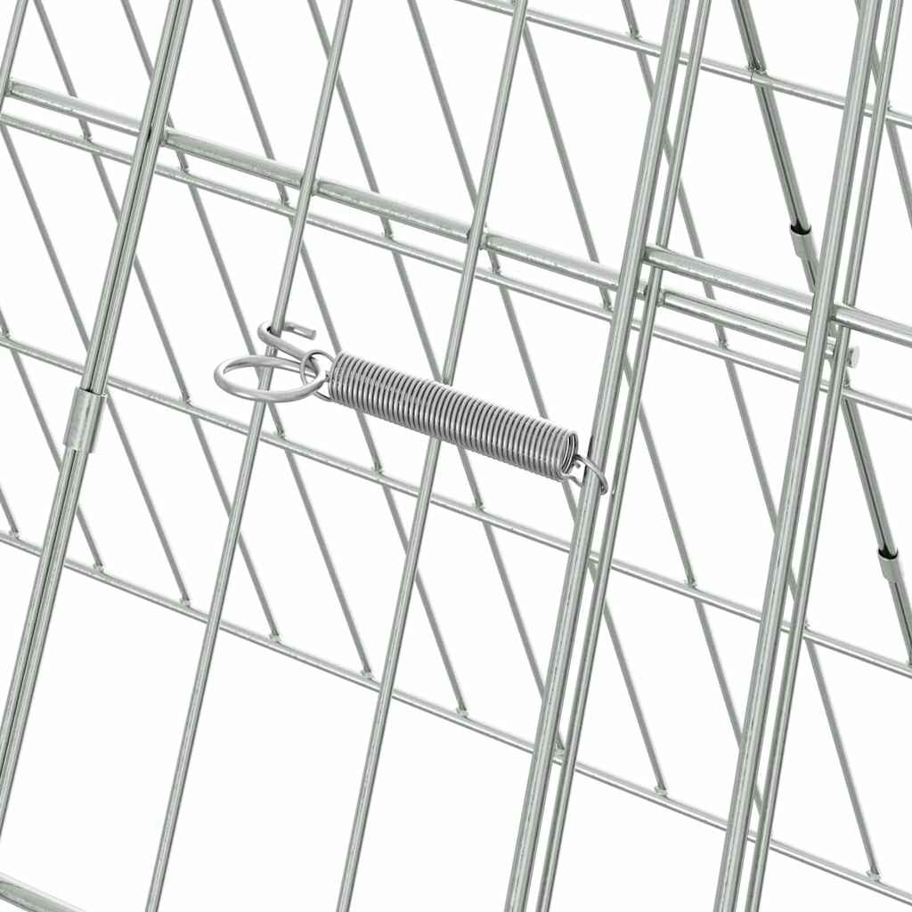 vidaXL Κλουβί για κότες Ασημί 110 x 55 x 55 εκ. Επικαλυμμένος Χάλυβας