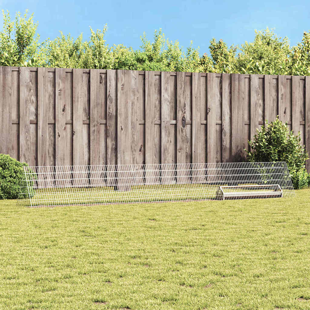 vidaXL Κλουβί για κότες Ασημί 430 x 55 x 55 εκ. Επικαλυμμένος Χάλυβας