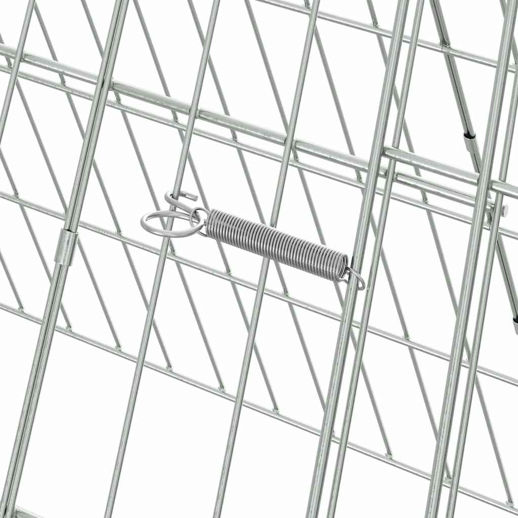 vidaXL Κλουβί για κότες Ασημί 650 x 55 x 55 εκ. Επικαλυμμένος Χάλυβας