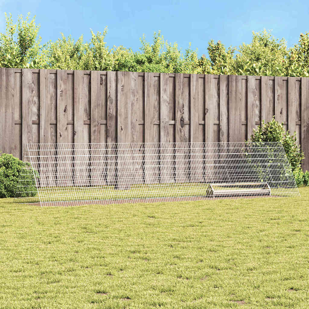 vidaXL Κλουβί για κότες Ασημί 430 x 100 x 85 εκ. Επικαλυμμένος Χάλυβας