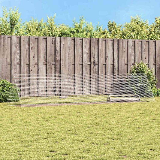 vidaXL Κλουβί για κότες Ασημί 430 x 100 x 85 εκ. Επικαλυμμένος Χάλυβας