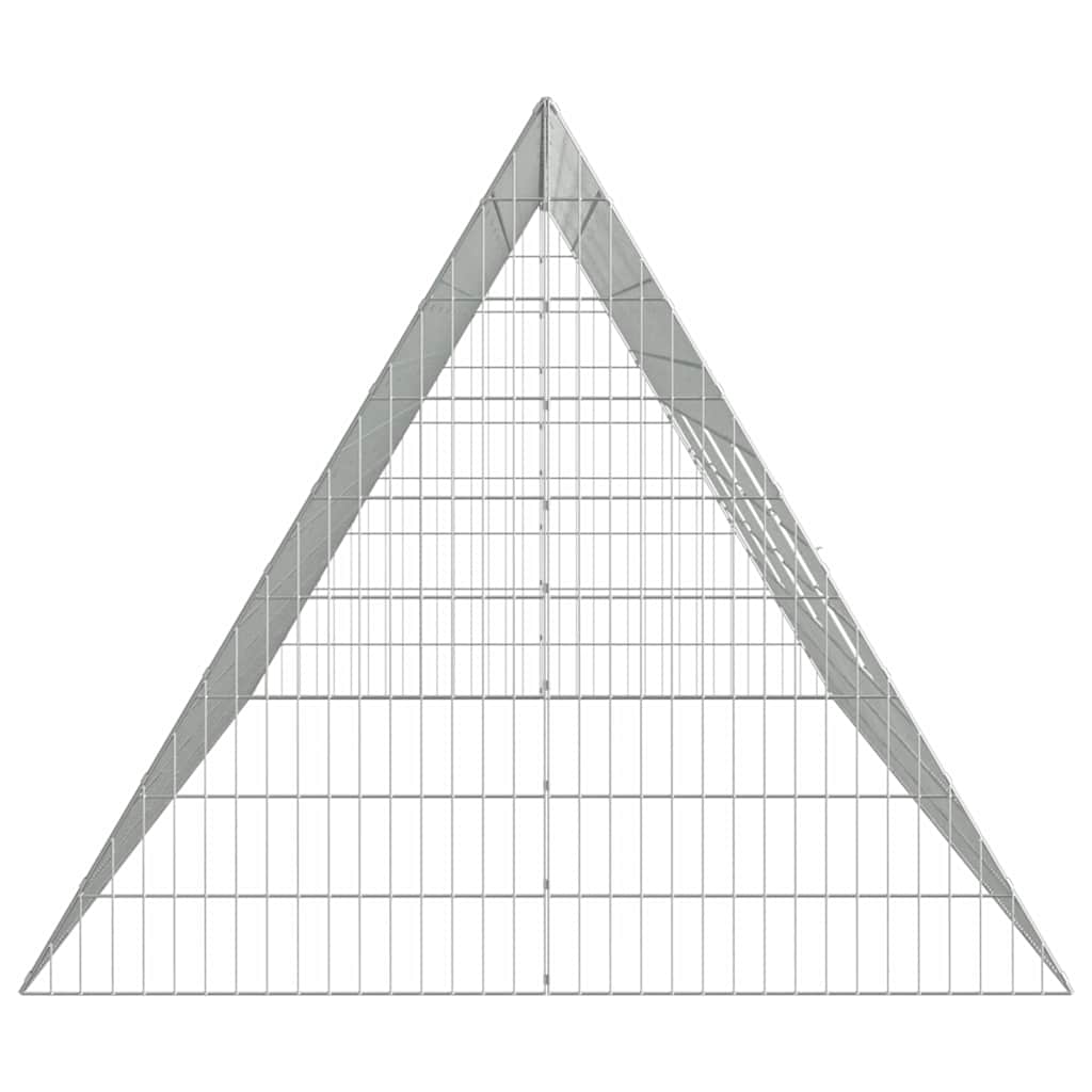 vidaXL Κλουβί για κότες Ασημί 430 x 100 x 85 εκ. Επικαλυμμένος Χάλυβας