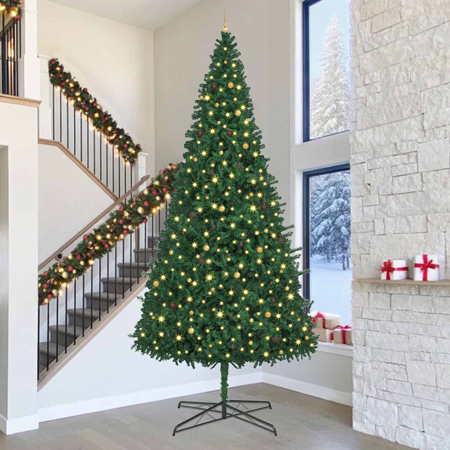 vidaXL Χριστουγεννιάτικο Δέντρο Πράσινο 400 cm PVC