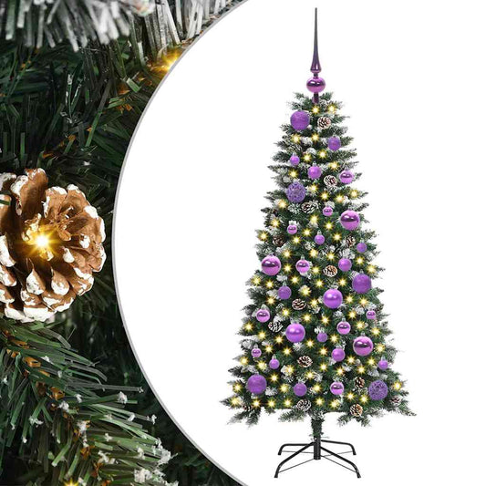vidaXL Τεχνητό Χριστουγεννιάτικο Δέντρο με 150 LED Πράσινο 120 cm