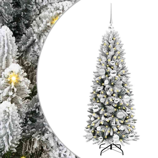 vidaXL Τεχνητό Χριστουγεννιάτικο Δέντρο με 150 LED Λευκό 120 cm