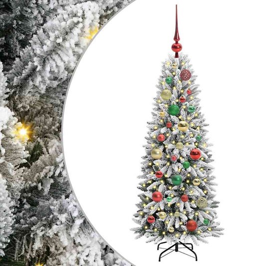 vidaXL Τεχνητό Χριστουγεννιάτικο Δέντρο με 150 LED Λευκό 120 cm