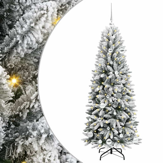 vidaXL Τεχνητό Χριστουγεννιάτικο Δέντρο με 150 LED Λευκό 150 cm