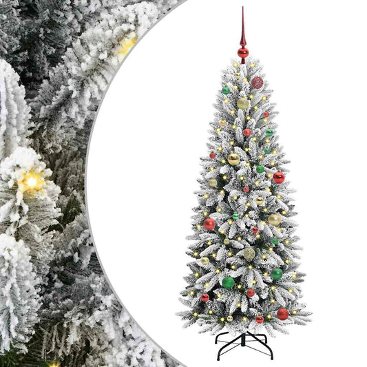 vidaXL Τεχνητό Χριστουγεννιάτικο Δέντρο με 150 LED Λευκό 150 cm