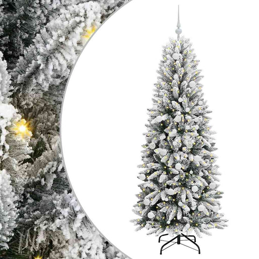 vidaXL Τεχνητό Χριστουγεννιάτικο Δέντρο με 300 LED Λευκό 180 cm