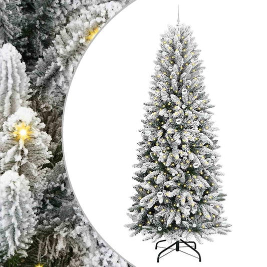 vidaXL Τεχνητό Χριστουγεννιάτικο Δέντρο με 300 LED Λευκό 240 cm