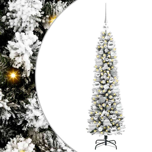 vidaXL Τεχνητό Χριστουγεννιάτικο Δέντρο με 150 LED Λευκό 120 cm