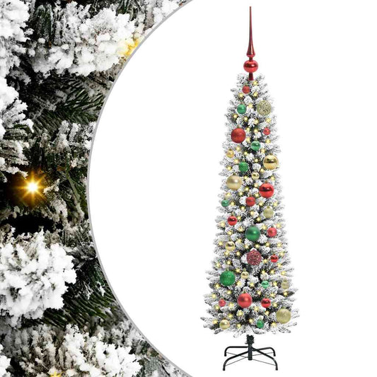 vidaXL Τεχνητό Χριστουγεννιάτικο Δέντρο με 150 LED Λευκό 120 cm