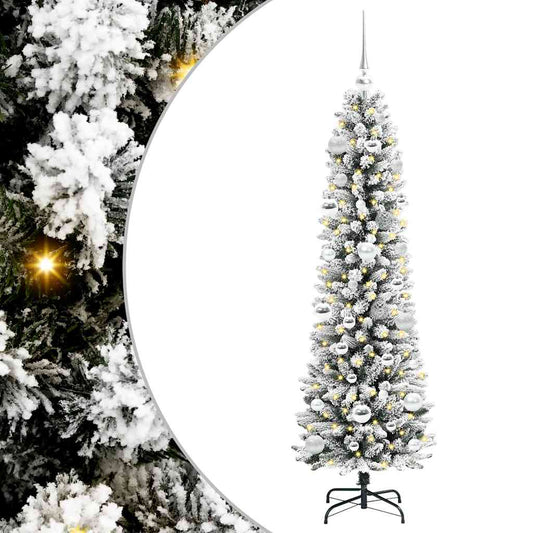 vidaXL Τεχνητό Χριστουγεννιάτικο Δέντρο με 150 LED Λευκό 150 cm