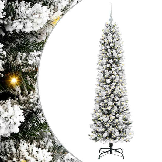 vidaXL Τεχνητό Χριστουγεννιάτικο Δέντρο με 300 LED Λευκό 180 cm