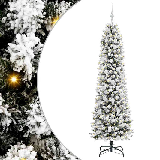 vidaXL Τεχνητό Χριστουγεννιάτικο Δέντρο με 300 LED Λευκό 210 cm